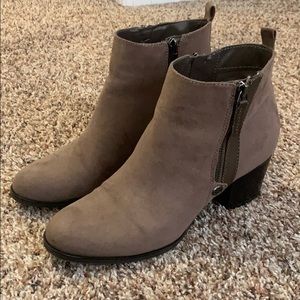 Liz Claiborne Memory Foam Suede Booties